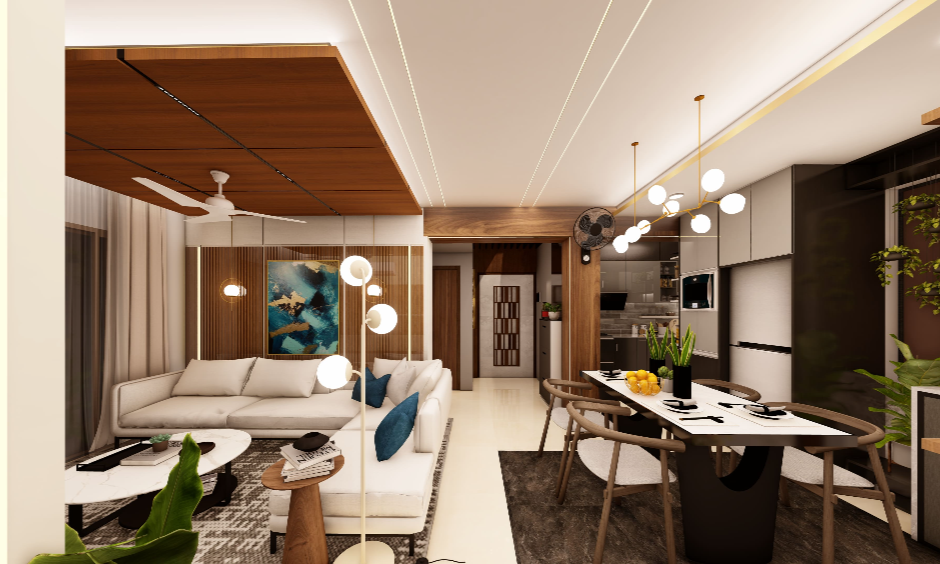 A Modern Living-Cum-Dining Space